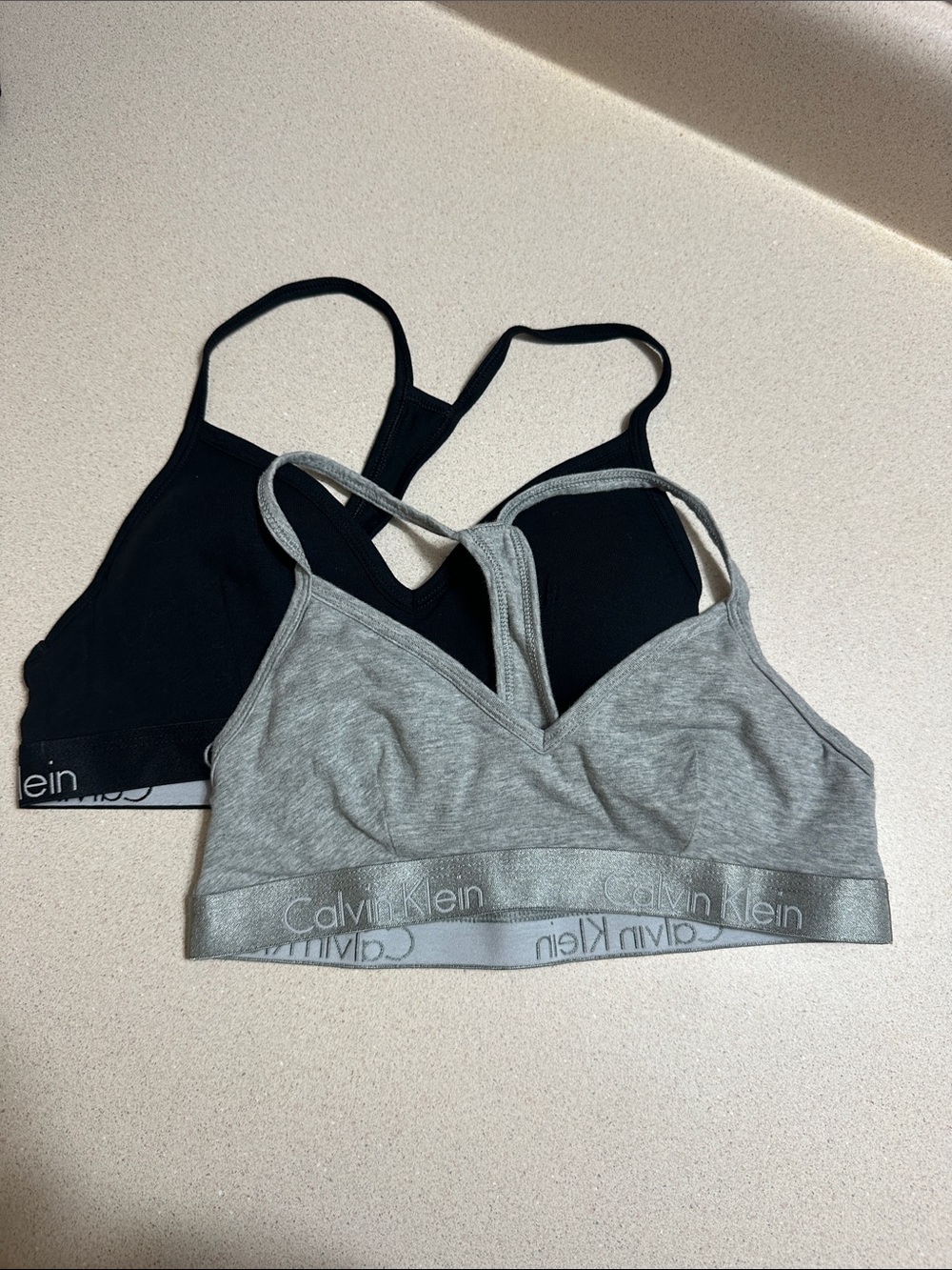 Calvin Klein Black & Grey Bralette Duo